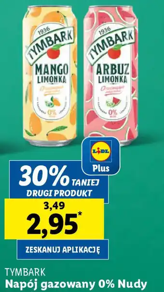 Lidl Tymbark Napój gazowany 0% Nudy 500 ml oferta