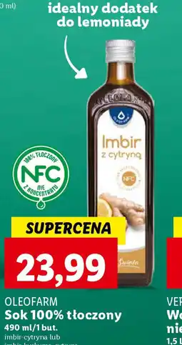 Lidl Oleofarm Imbir z cytryną 490 ml oferta