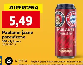 Lidl Paulaner jasne pszeniczne 500 ml/1 puszka oferta