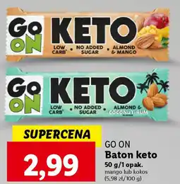 Lidl Go On Baton keto mango lub kokos 50 g oferta