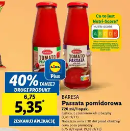 Lidl BARESA Passata pomidorowa 720 ml oferta