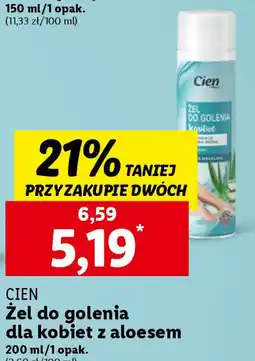Lidl Cien Żel do golenia dla kobiet z aloesem 200 ml oferta