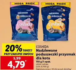 Lidl Coshida Nadziewane poduszeczki przysmak dla kota 150 g oferta