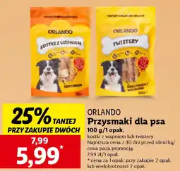 Lidl Orlando Przysmaki dla psa 100g oferta