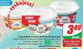 Dino Lody słony karmel Krakowskie lody z rycerzykiem oferta