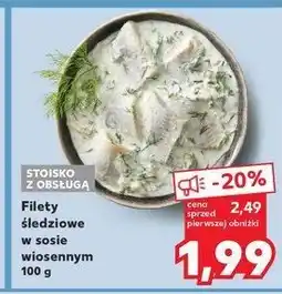 Kaufland Filety śledziowe w sosie wiosennym oferta