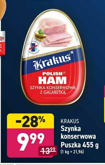 ALDI Szynka konserwowa Puszka 455 g oferta