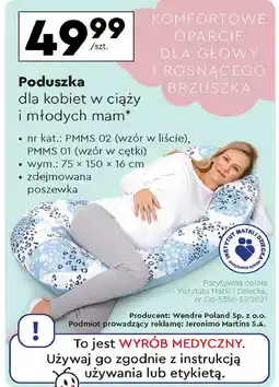Biedronka Poduszka dla kobiet w ciąży oferta