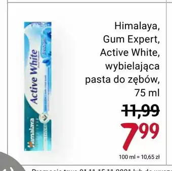 Rossmann Himalaya, Gum Expert, Active White, wybielająca pasta do zębów oferta