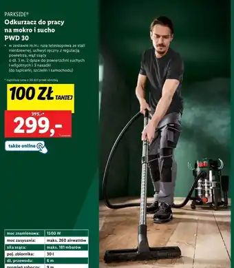 Lidl Odkurzacz do pracy na mokro i sucho 1500w Parkside oferta