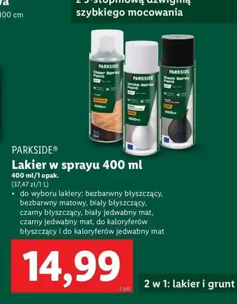 Lidl Lakier w sprayu biały błyszczący Parkside oferta