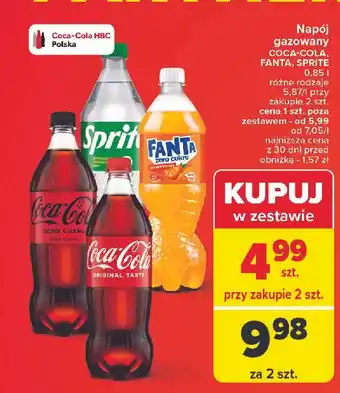 Carrefour Napój pomarańczowy Fanta Zero oferta