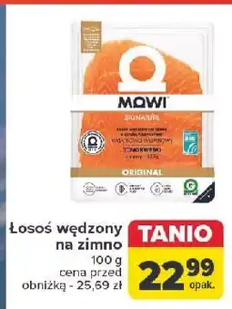 Carrefour Łosoś norweski wędzony w plastrach Mowi oferta