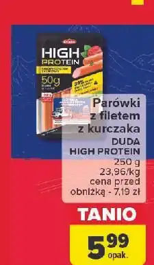 Carrefour Parówki z filetem kurczaka oliwą oliwek Silesia Duda High Protein oferta