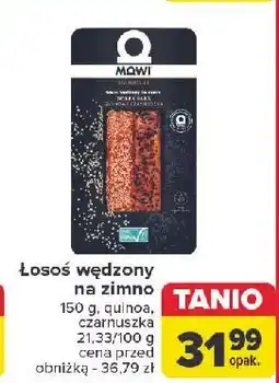 Carrefour Łosoś wędzony quinoa i czarnuszka Mowi oferta
