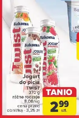 Carrefour Jogurt truskawkowy Bakoma Twist oferta