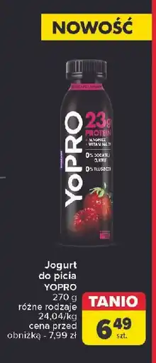 Carrefour Jogurt truskawka-malina Danone Yopro oferta