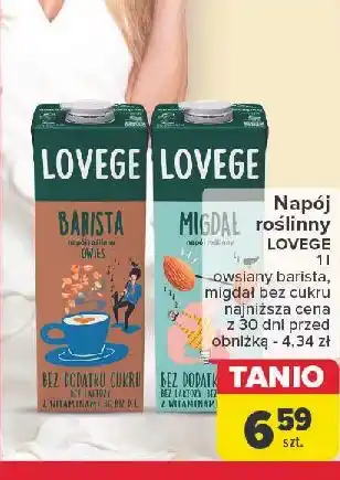 Carrefour Napórj barista owsiany bez dodatku cukru Lovege oferta