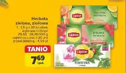 Carrefour Herbata z nutą truskawki i maliny Lipton Green Tea oferta