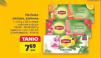 Carrefour Herbata z nutą truskawki i maliny Lipton Green Tea oferta