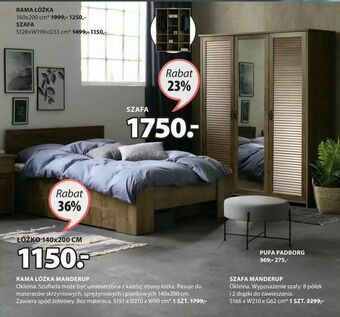 JYSK Rama łóżka manderup oferta