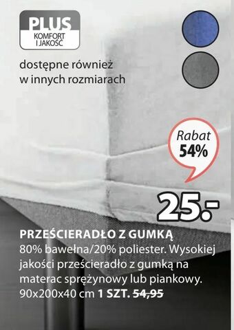 JYSK Prześcieradło z gumką oferta
