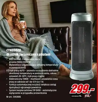 Media Markt CTH2002D Grzejnik ceramiczny z pilotem oferta