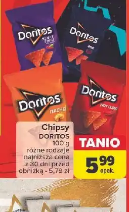 Carrefour Chipsy kukurydziane o smaku serowym Doritos oferta