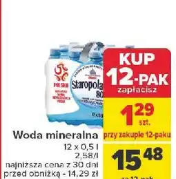 Carrefour Woda niegazowana Staropolanka 800 oferta