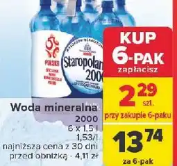 Carrefour Woda lekko gazowana Staropolanka 2000 oferta
