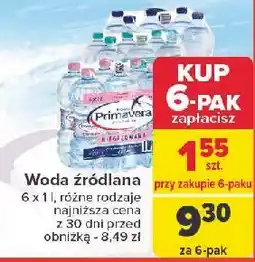 Carrefour Woda lekko gazowana Primavera oferta