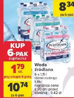 Carrefour Woda niegazowana Primavera oferta