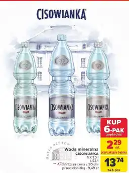 Carrefour Woda niegazowana Cisowianka oferta