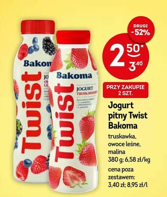 Żabka Jogurt pitny Twist Bakoma oferta