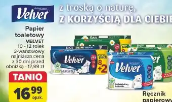 Carrefour Papier toaletowy delikatnie biały Velvet oferta