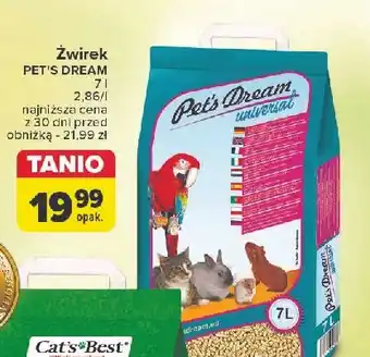 Carrefour Żwirek drewniany uniwersalny Pet's Dream oferta