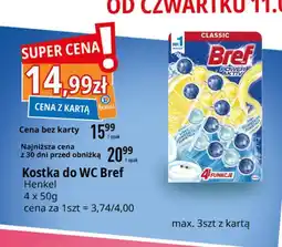 E.Leclerc Kostka do wc 4 function lemon + ocean Bref Power Aktiv oferta