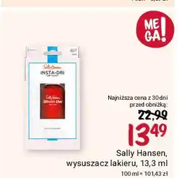 Rossmann Wysuszacz do paznokci anti-chip top coat Sally Hansen Insta-Dri oferta