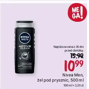 Rossmann Żel pod prysznic Nivea Men Active Clean oferta