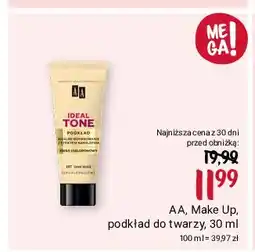 Rossmann Podkład perfekcyjne dopasowanie idealne krycie 16h multi-hydration 107 dark beige Aa Ideal Tone oferta