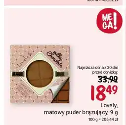 Rossmann Puder brązujący dark chocolate Lovely Matte Face Bronzer oferta
