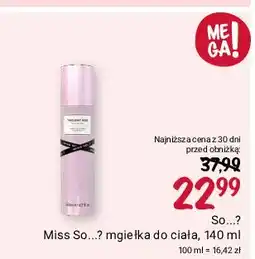 Rossmann Mgiełka do ciała wanilia toffi Miss So...? Twilight Kiss oferta