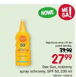 Rossmann Spray do opalania spf50+ Dax Sun oferta