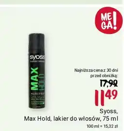 Rossmann Lakier do włosów Syoss Max Hold oferta
