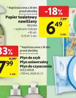 Intermarche Papier toaletowy nawilżany ultra med Regina oferta