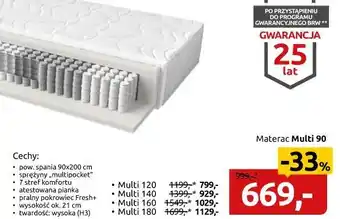 Black Red White Materac Multi 90 oferta