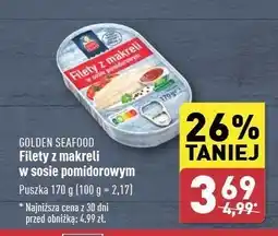 ALDI Filety z makreli w sosie pomidorowym Golden Seafood oferta