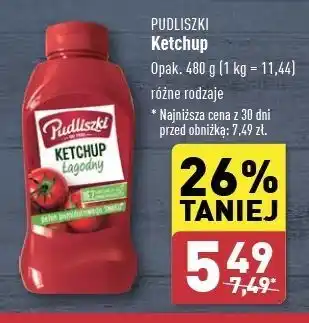 ALDI Ketchup łagodny Pudliszki oferta