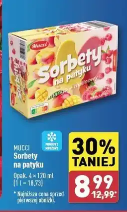 ALDI Sorbety na patyku Mucci oferta