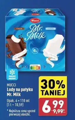 ALDI Lód śmietankowy + cocoa Mucci Mr. Milk oferta